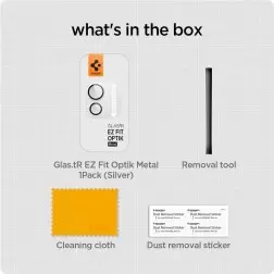 Spigen Glass tR EZ Fit Optik Metal 1 Pack, silver - iPad Pro 13" 2024 / iPad Pro 11" 2024