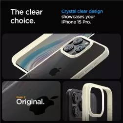 Spigen Ultra Hybrid, tylusis bežas - iPhone 15 Pro