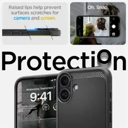 Spigen Rugged Armor MagSafe, matte black - iPhone 16 Plus