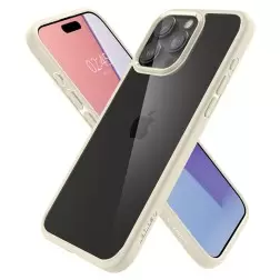 Spigen Ultra Hybrid, tylusis bežas - iPhone 15 Pro