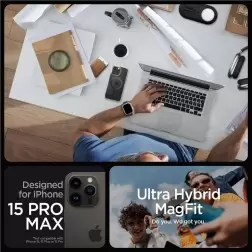 Spigen Ultra Hybrid MagSafe, anglies pluoštas - iPhone 15 Pro Max