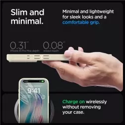 Spigen Ultra Hybrid, tylusis bežas - iPhone 15 Pro Max