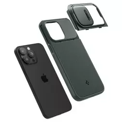 Spigen Optik Armor MagSafe, geltonai žalia - iPhone 15 Pro