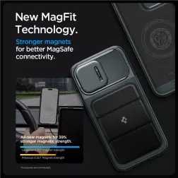 Spigen Optik Armor MagSafe, geltonai žalia - iPhone 15 Pro