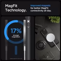 Spigen Mag Armor MagSafe, matinis juodas - iPhone 15 Pro Max