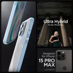 Spigen Crystal Hybrid, sierra blue - iPhone 15 Pro Max