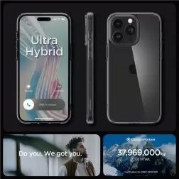 Spigen Ultra Hybrid, kosminis kristalas - iPhone 15 Pro Max