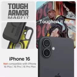 Spigen Sunkusis Armor MagSafe, šaltas juodas - iPhone 6.1" 2024