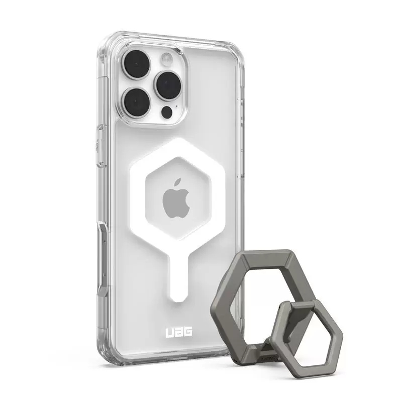 UAG Plyo Magsafe, Ice White/Titanium Stand - iPhone 16 Pro Max