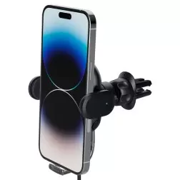 Spigen OneTap universalus belaidis automobilio įkroviklis orui, juoda