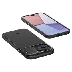 Spigen Optik Armor MagSafe, juoda - iPhone 15 Pro Max