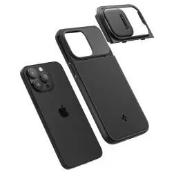 Spigen Optik Armor MagSafe, juoda - iPhone 15 Pro Max