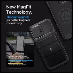 Spigen Optik Armor MagSafe, black - iPhone 15 Pro Max