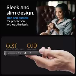 Spigen Optik Armor MagSafe, juoda - iPhone 15 Pro Max
