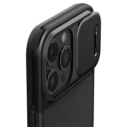 Spigen Optik Armor MagSafe, juoda - iPhone 15 Pro Max