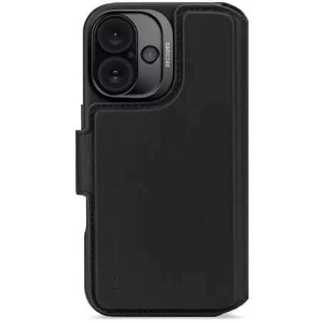 Decoded Leather Detachable Wallet, black - iPhone 16