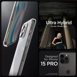 Spigen Ultra Hybrid, crystal clear - iPhone 15 Pro