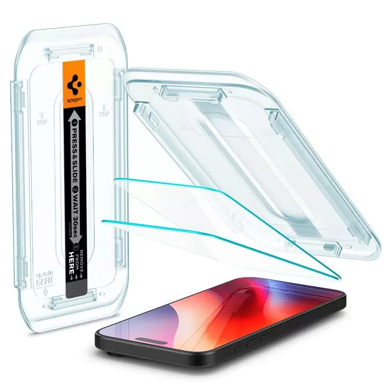 Spigen Glass tR EZ Fit 2 Pack, transparency - iPhone 16 Pro Max Spigen Glass tR EZ Fit 2 Pack, transparency - iPhone 16 Pro Max