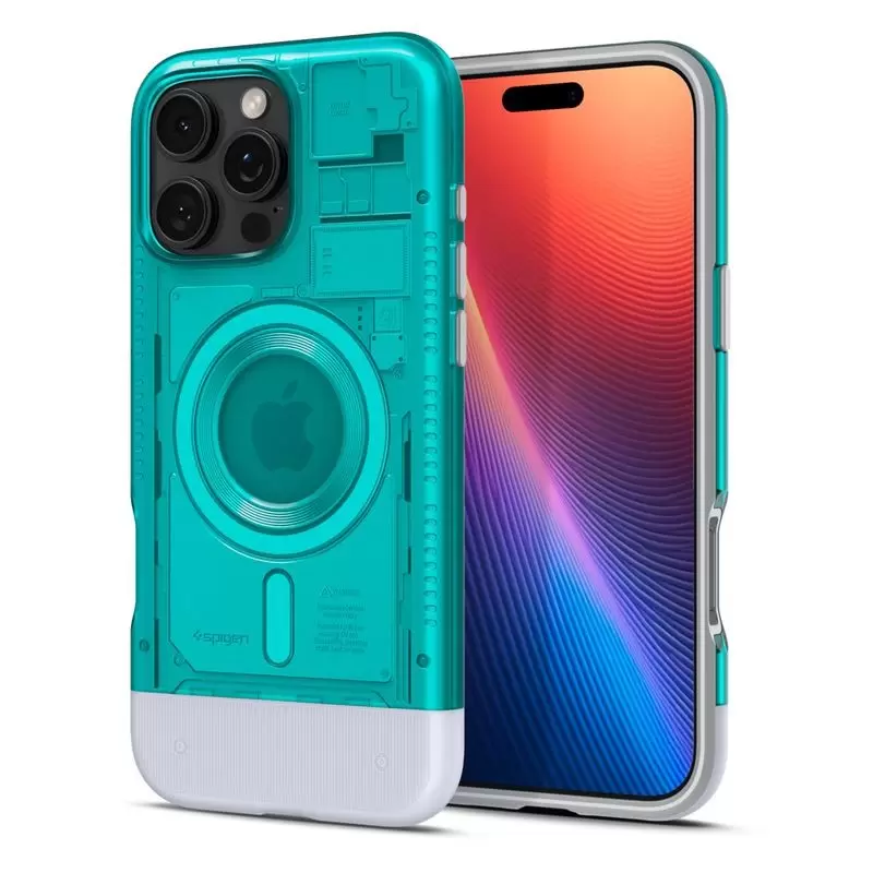 Spigen Classic C1 MagSafe, bondi blue - iPhone 16 Pro
