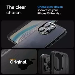 Spigen Ultra Hybrid, šaltas juodas - iPhone 15 Pro Max