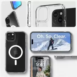 Spigen Crystal Hybrid MagSafe, baltas - iPhone 15 Plus