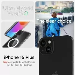 Spigen Crystal Hybrid MagSafe, baltas - iPhone 15 Plus