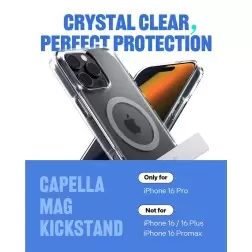 Spigen Caseology Capella MagSafe Kickstand, clear gray - iPhone 16 Pro