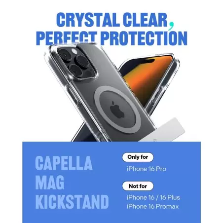 Spigen Caseology Capella MagSafe Kickstand, clear gray - iPhone 16 Pro