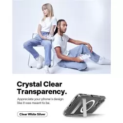 Spigen Caseology Capella MagSafe Kickstand, clear white silver - iPhone 16 Pro Max