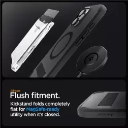 Spigen Ultra Hybrid s MagSafe, šaltas juodas - iPhone 6.3" 2024