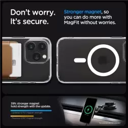 Spigen Ultra Hybrid MagSafe, šaltai skaidrus - iPhone 15 Pro