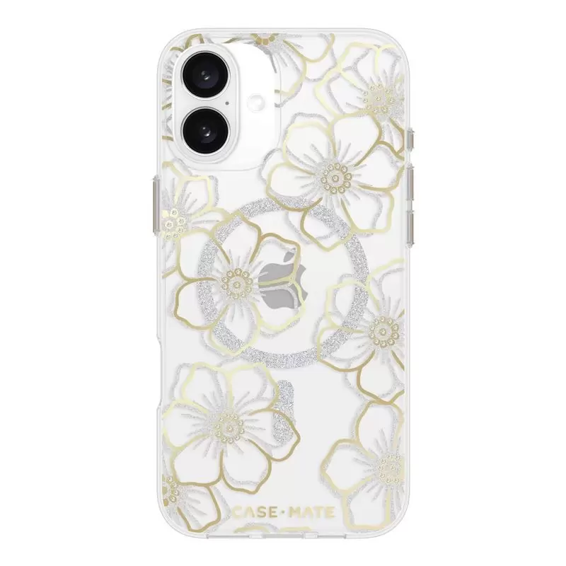 Case Mate Floral Gems - Gold, magsafe - iPhone 16 Plus