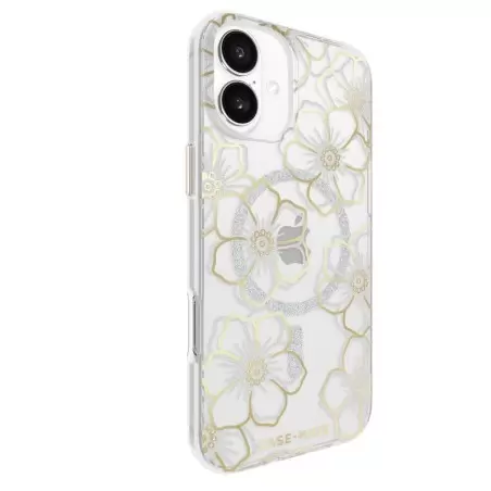Case Mate Floral Gems - Gold, magsafe - iPhone 16 Plus