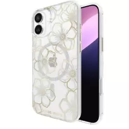 Case-Mate Floral Gems - Auksas, magsafe - iPhone 16 Plus