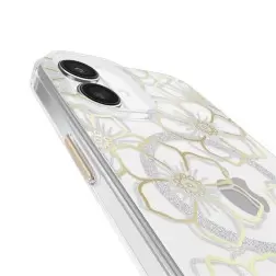 Case-Mate Floral Gems - Auksas, magsafe - iPhone 16 Plus