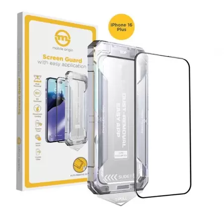 Mobile Origin Yellow Screen Guard with easy application, iPhone 16 Plus