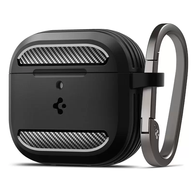 Spigen Rugged Armor, matte black - AirPods 4