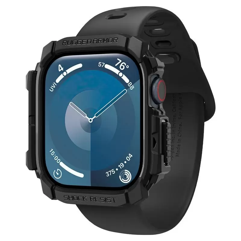 Spigen Rugged Armor, matte black - Apple Watch 10 42mm
