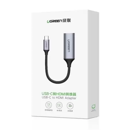 Adapter UGREEN USB-C – HDMI 2.0, Thunderbolt 3