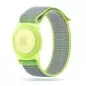 Tech-Protect nylon AirTag pouch-bracelet for children, green