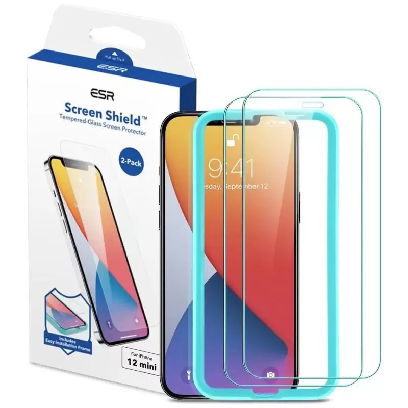 Ekrano apsauga ESR ekranų apsaugos 2-pakuotė, skaidri, iPhone 12 mini