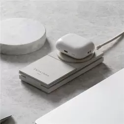 Native Union Rise 3-in-1 Qi2 wireless charger international, sandstone