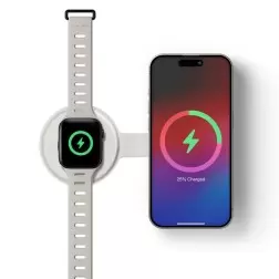 Native Union Voyage 2-in-1 Qi2 wireless charger, sandstone