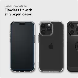 Spigen Stiklas tR AlignMaster 2 paketas, FC Juoda - iPhone 15 Pro