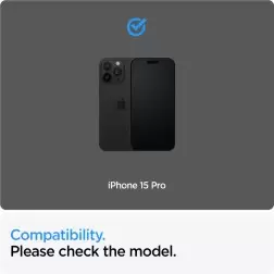 Spigen Stiklas tR AlignMaster 2 paketas, FC Juoda - iPhone 15 Pro