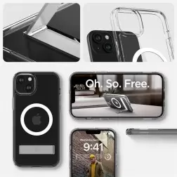 Spigen Ultra Hybrid S MagSafe, kristalas aiškus - iPhone 15