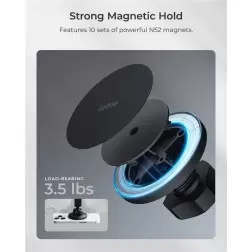 Laikiklis iOttie iTap 3 MagSafe Dashboard & Windshield Mount with Magnetic Ring Adapter