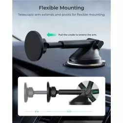 Laikiklis iOttie iTap 3 MagSafe Dashboard & Windshield Mount with Magnetic Ring Adapter