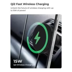 Belaidis magnetinis automobilinis telefono laikiklis iOttie Velox MagSafe Qi2 Wireless Air Vent Mount