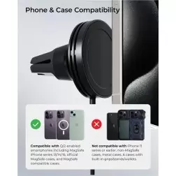Belaidis magnetinis telefono laikiklis – Velox Mini Qi2